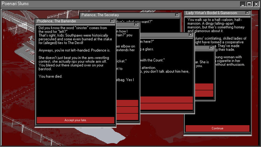 We didn't follow the brief closely enough, but I am still proud how retro this vintage browser window mechanic looks and feels.
